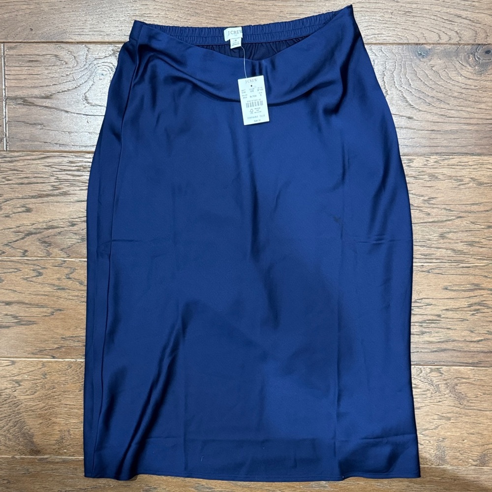 NWT J. Crew Navy Pencil Skirt